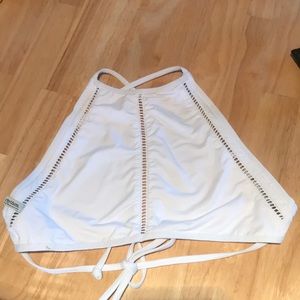 Rhythm swim top in white. Halter top. Size M
